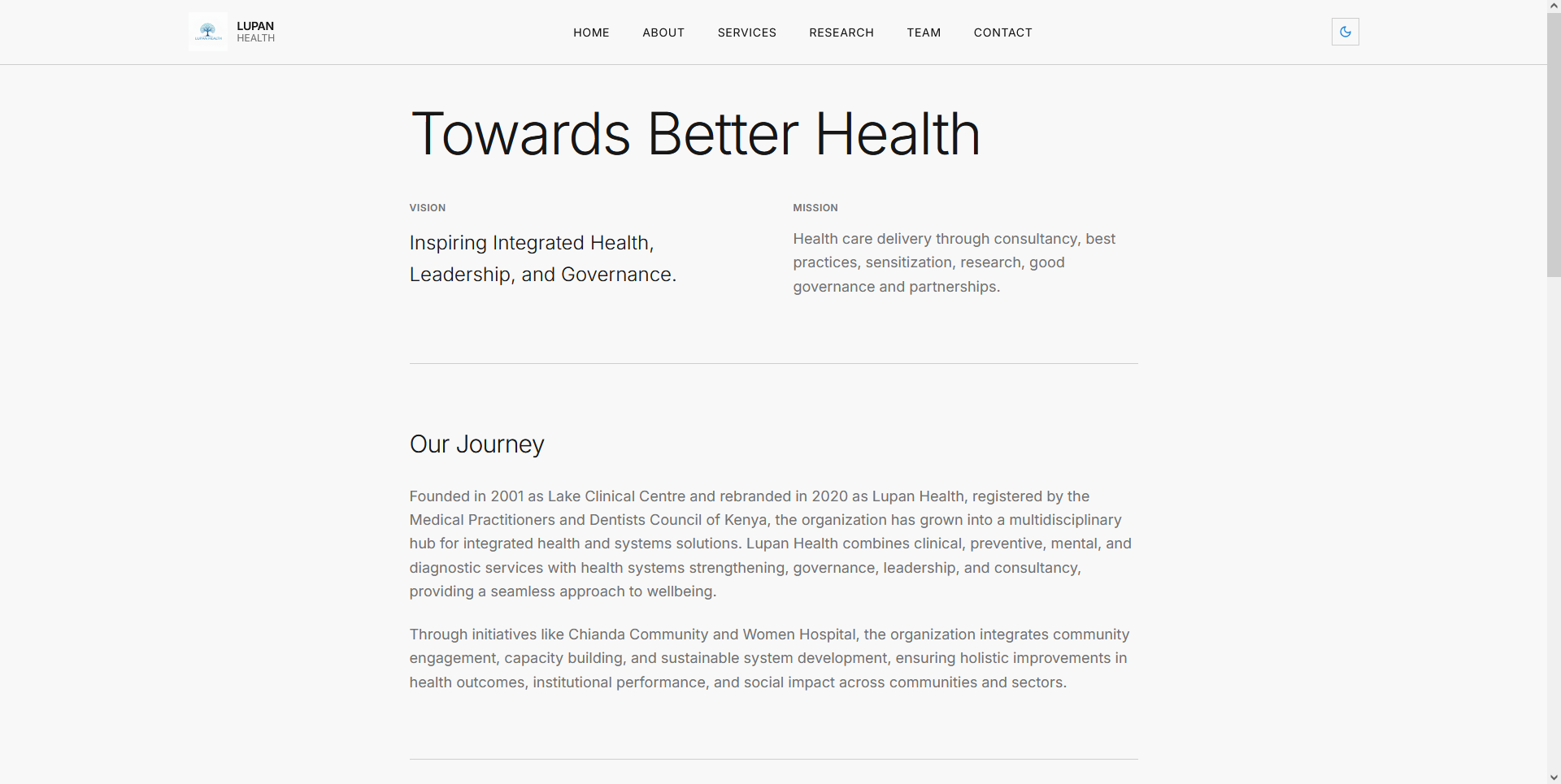 Lupan Health Website
