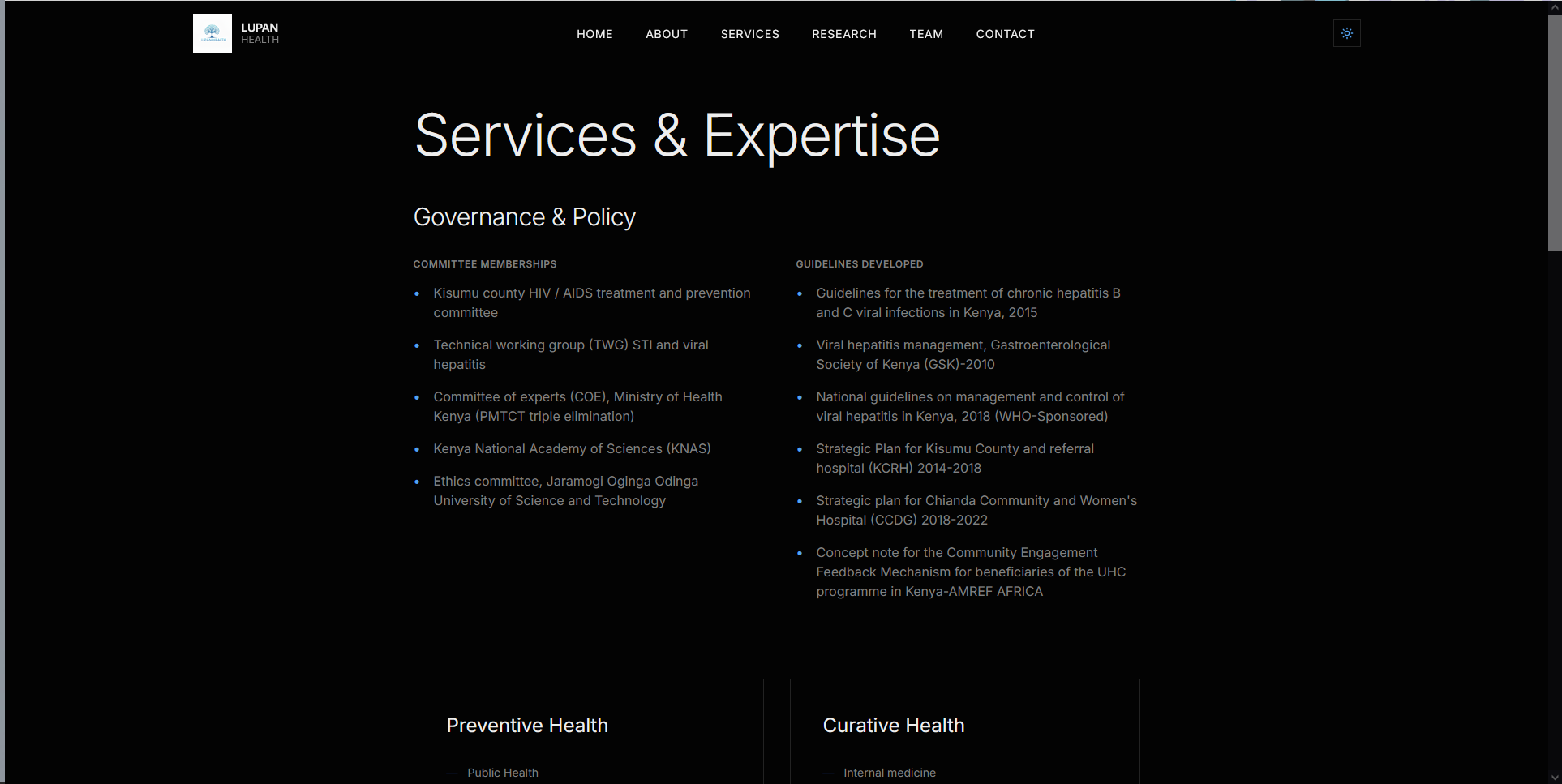 Lupan Health Website