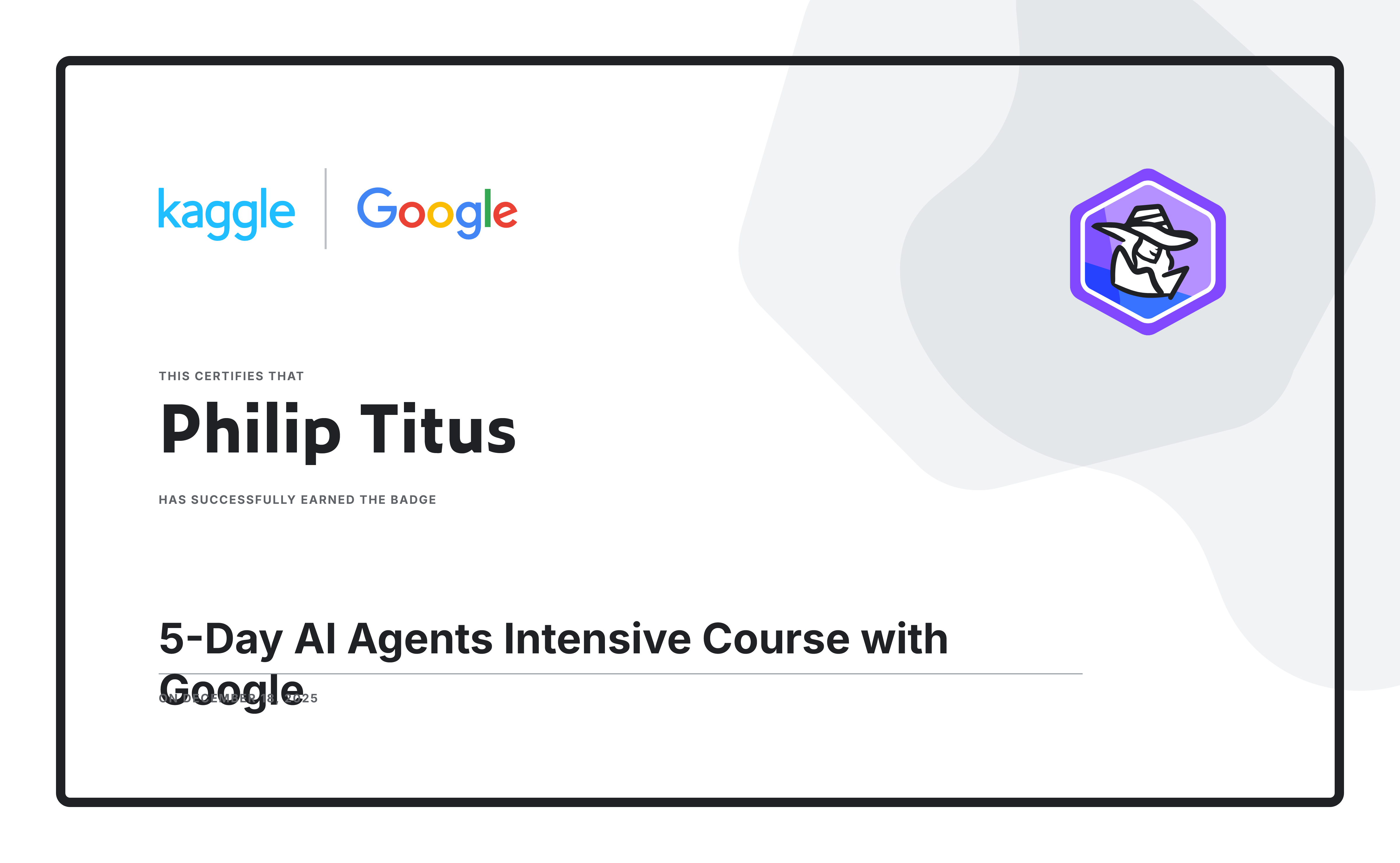 AI Agents Intensive Course with Google