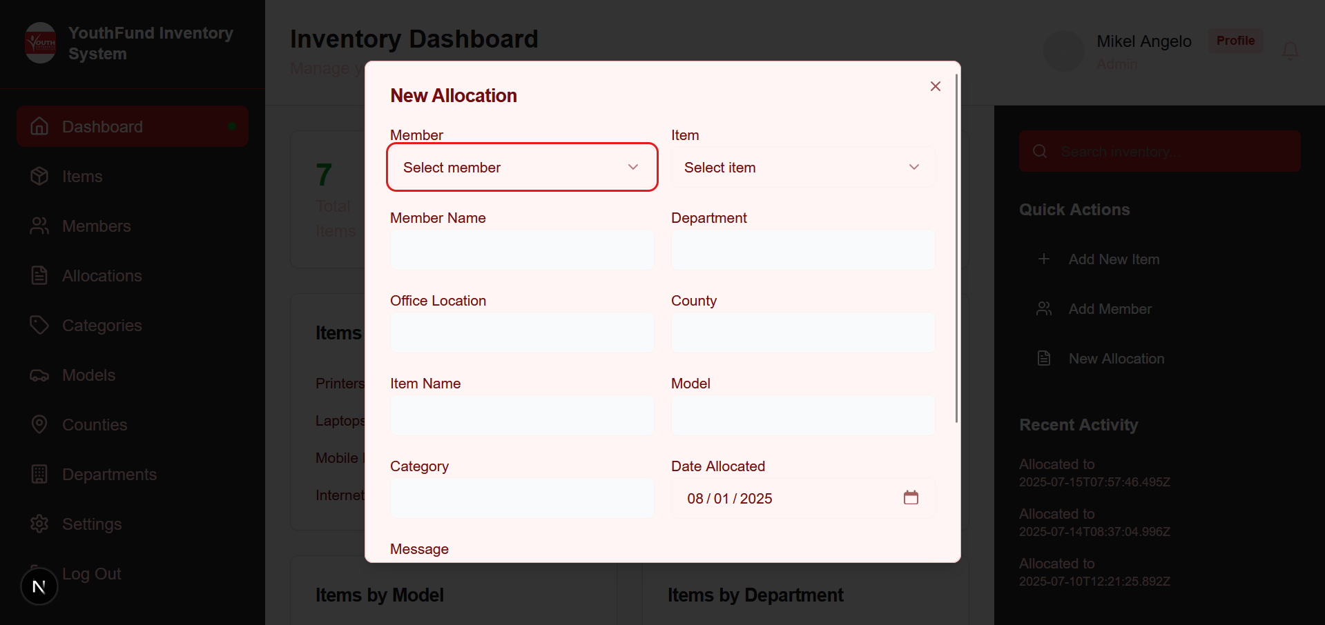 Youth Fund Kenya Inventory System